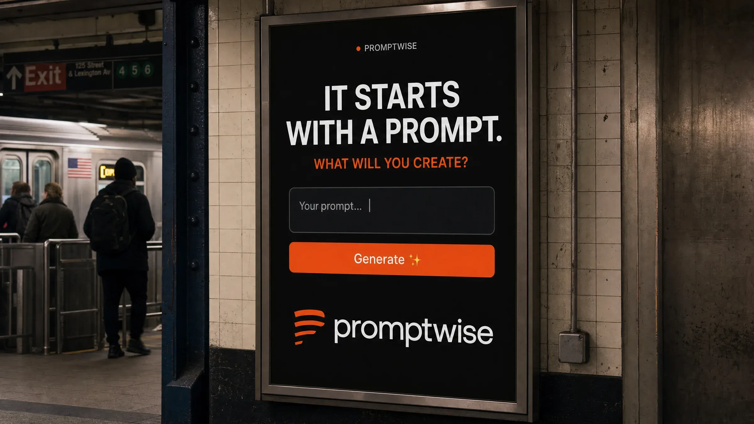 AI-generated PromptWise NYC ad submission by Salma Salma for the Times Square Ad Challenge