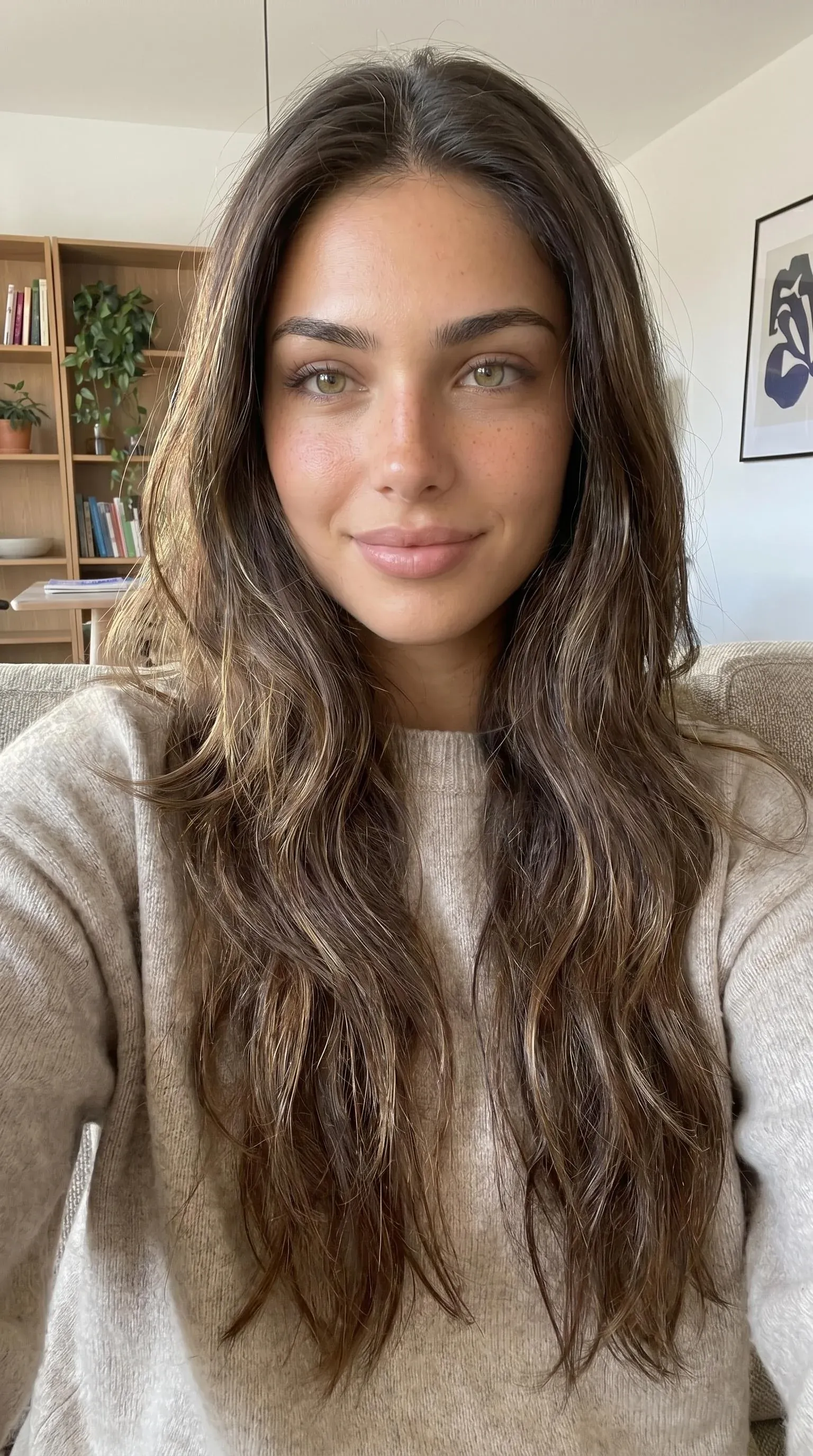 AI-generated character reveal portrait of Justine Boyer's AI influencer avatar with the character's name and styling, introducing them as a recurring character for the week