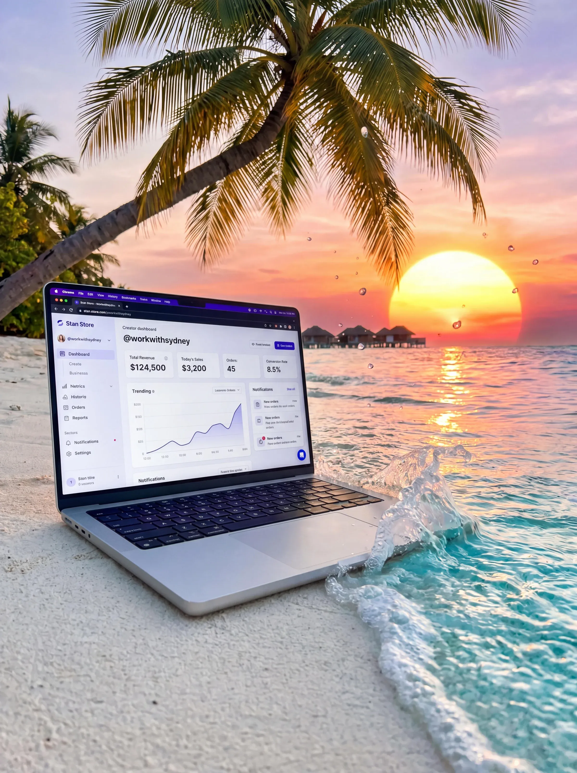 AI image submission by Sydney Nguyen titled mission accomplished My Mac is on her vacay for Day 2 of the Emoji Challenge