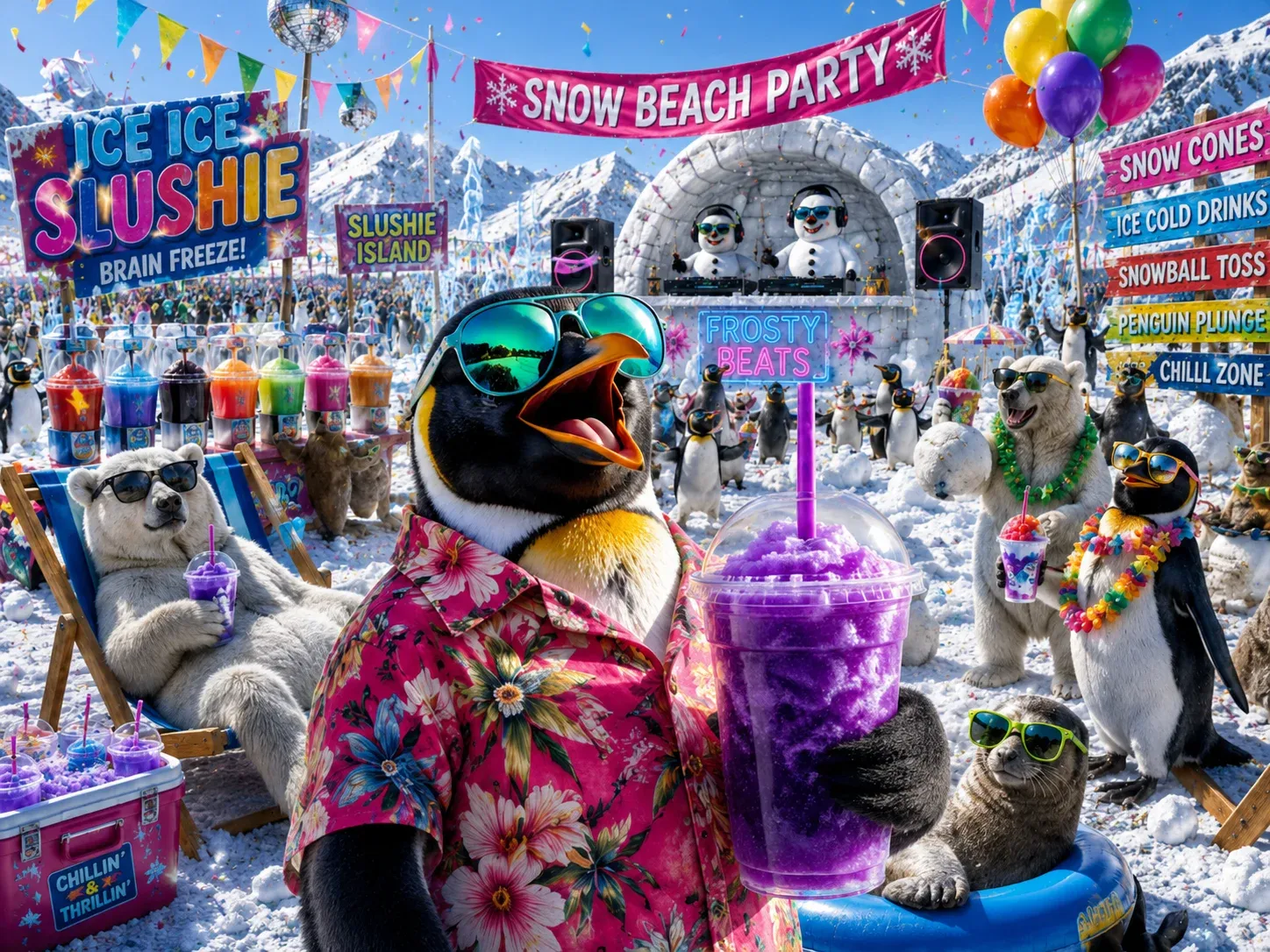AI image submission by Deuce Todd for Day 5 - frozen drink, ice cube, snowflake