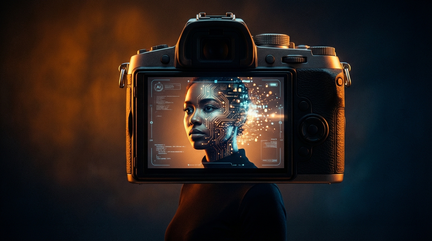 Professional AI-generated headshot compared with a real photo